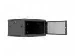 Lanberg Szafa instalacyjna rack wisząca 19 cali 6U 600x600 czarna drzwi perforowane (flat pack)
