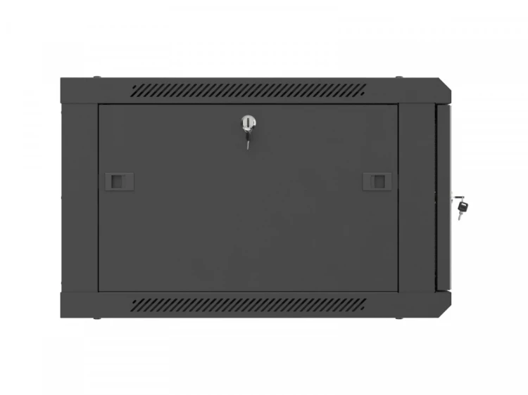 Lanberg Szafa instalacyjna rack wisząca 19 cali 6U 600x600 czarna drzwi perforowane (flat pack)