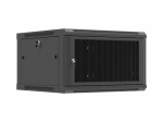 Lanberg Szafa instalacyjna rack wisząca 19 cali 6U 600x600 czarna drzwi perforowane (flat pack)