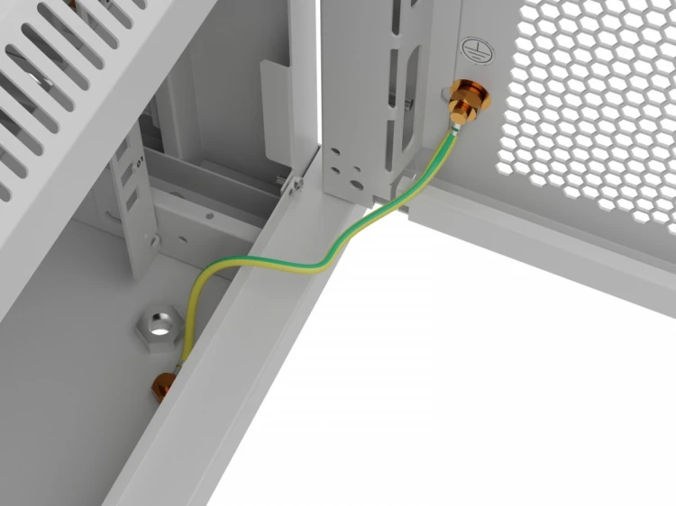 Lanberg Szafa instalacyjna rack wisząca 19 cali 6U 600x600 szara drzwi perforowane (flat pack)