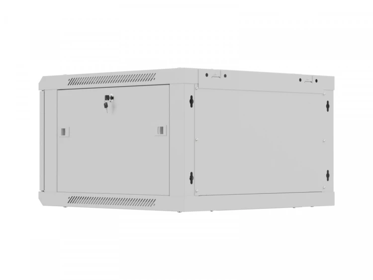 Lanberg Szafa instalacyjna rack wisząca 19 cali 6U 600x600 szara drzwi perforowane (flat pack)