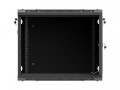 Lanberg Szafa instalacyjna rack wisząca 19 cali 9U 600x600 czarna drzwi     perforownae ( flat pack)