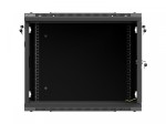 Lanberg Szafa instalacyjna rack wisząca 19 cali 9U 600x600 czarna drzwi     perforownae ( flat pack)