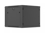 Lanberg Szafa instalacyjna rack wisząca 19 cali 9U 600x600 czarna drzwi     perforownae ( flat pack)