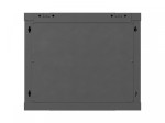 Lanberg Szafa instalacyjna rack wisząca 19 cali 9U 600x600 czarna drzwi     perforownae ( flat pack)