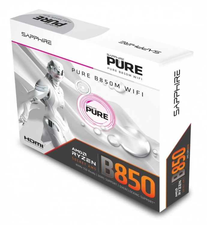 Sapphire Technology Płyta główna PURE B850M WIFI AM5 4DDR5 mATX