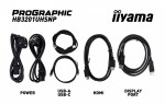 IIYAMA Monitor 31.5 cala ProGraphic HB3201UHSNP-B1 4K,IPS BLACK 2.0,450cd,VESA USB-c dock(PD:96W),HDMI,DP,DAISY/CHAIN,4xUSB,RJ45,3000:1,sRGB:100%,DCI-