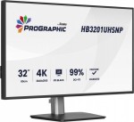 IIYAMA Monitor 31.5 cala ProGraphic HB3201UHSNP-B1 4K,IPS BLACK 2.0,450cd,VESA USB-c dock(PD:96W),HDMI,DP,DAISY/CHAIN,4xUSB,RJ45,3000:1,sRGB:100%,DCI-