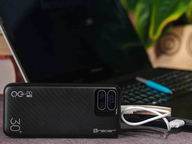 Tracer Powerbank BLAZE 30000mAh 65W Czarny