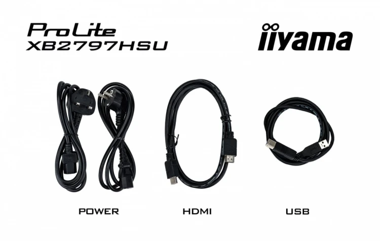 IIYAMA Monitor ProLite 27 cali XB2797HSU-B1 IPS,FHD,HDMI,DP,120Hz,2xUSBv3.2,        2xUSB-C, 350 CD, 2x2W, HAS 150/PIVOT