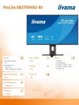 IIYAMA Monitor ProLite 27 cali XB2797HSU-B1 IPS,FHD,HDMI,DP,120Hz,2xUSBv3.2,        2xUSB-C, 350 CD, 2x2W, HAS 150/PIVOT
