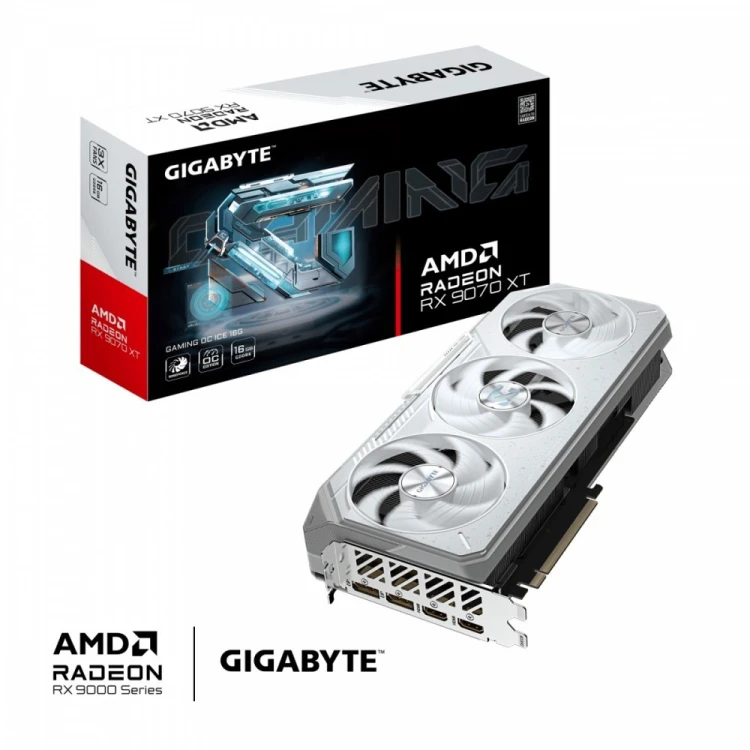 Gigabyte Karta graficzna Radeon RX 9070 XT GAMING OC WHITE 16GB GDDR6 256 BIT