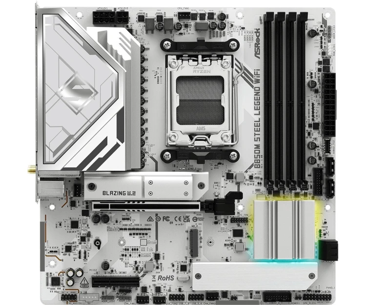 ASRock Płyta główna B850M STEEL LEGEND WIFI AM5 4DDR5 HDMI/DP mATX