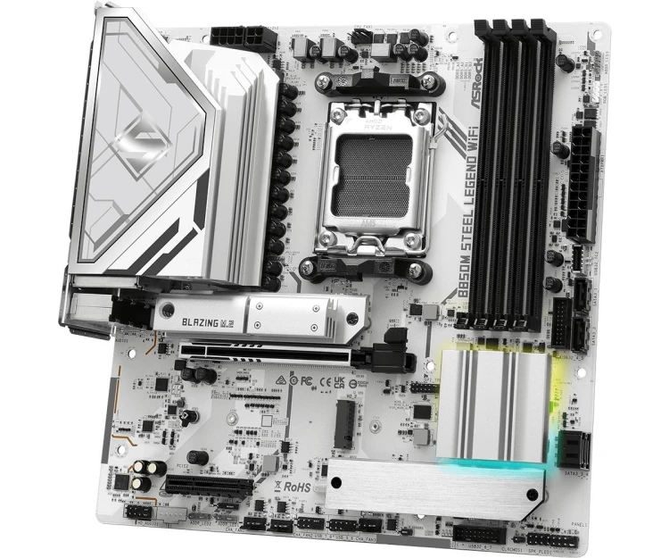 ASRock Płyta główna B850M STEEL LEGEND WIFI AM5 4DDR5 HDMI/DP mATX