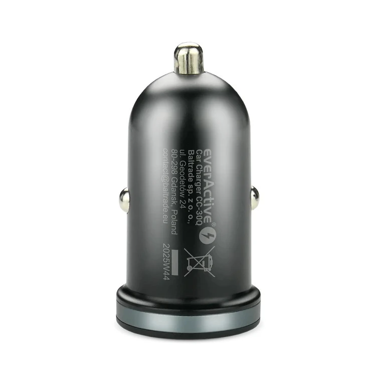 everActive Ładowarka samochodowa CC-30Q QC3.0 35W 1X USB + 1X USB-C PD czarna