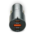 everActive Ładowarka samochodowa CC-40Q QC3.0 60W 1X USB 2X USB-C PD czarna