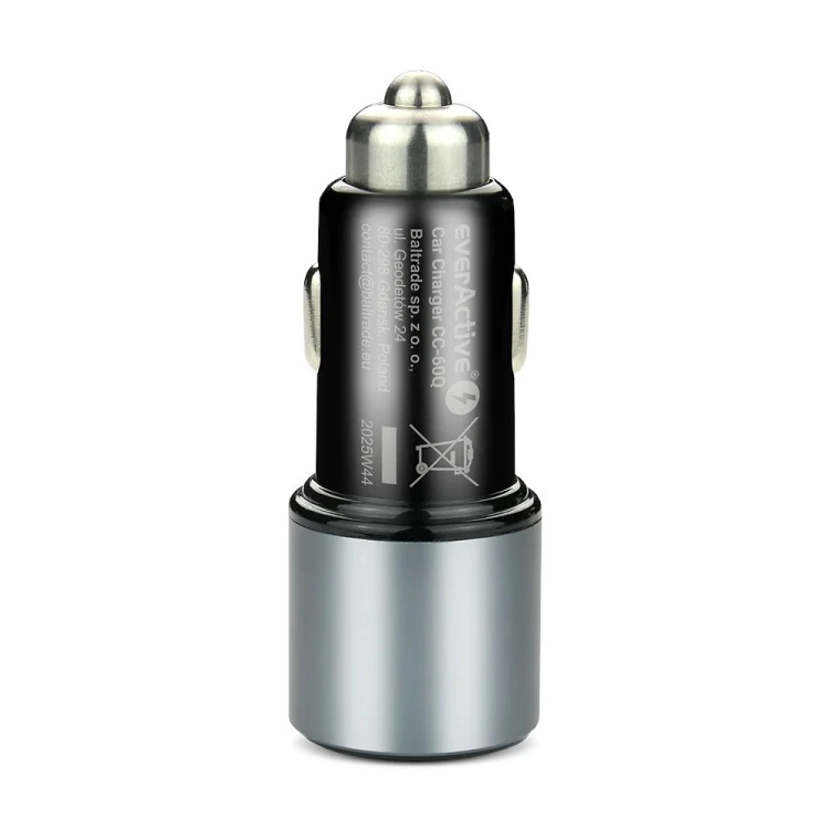 everActive Ładowarka samochodowa CC-60Q QC3.0 83W 1X USB + 1X USB-C PD czarna