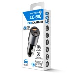 everActive Ładowarka samochodowa CC-60Q QC3.0 83W 1X USB + 1X USB-C PD czarna