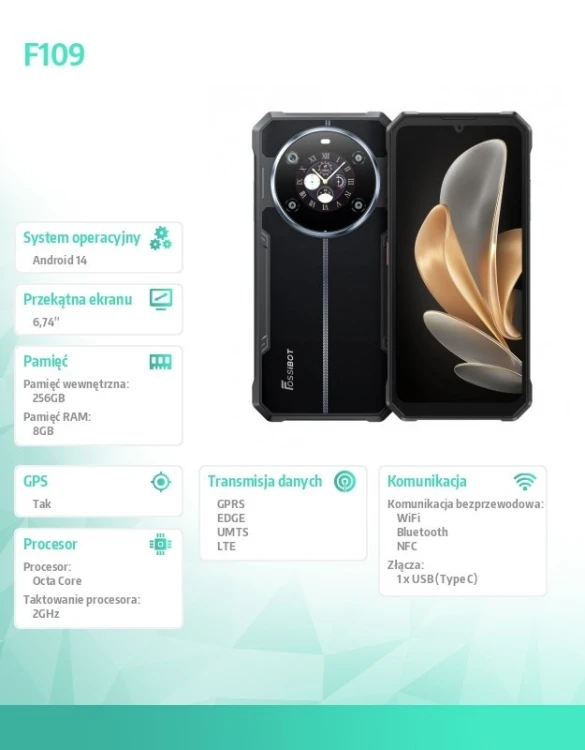 Fossibot Smartfon F109 black