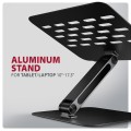 AXAGON STND-LQB Podstawka do laptopów aluminiowa 10-17,3 cala regulowane kąty nachylenia, Czarna