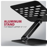 AXAGON STND-LQB Podstawka do laptopów aluminiowa 10-17,3 cala regulowane kąty nachylenia, Czarna