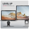 AXAGON STND-LRB Podstawa do laptopów aluminiowa 10-17,3 cala regulowana wysokość, obrotowa o 360 stopni, Czarna