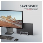 AXAGON STND-VG Podstawa do laptopów aluminiowa 10-17,3 cala pionowa, Szara