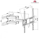 Maclean Uchwyt do TV MC-760 26-55 cali 30 kg Czarny