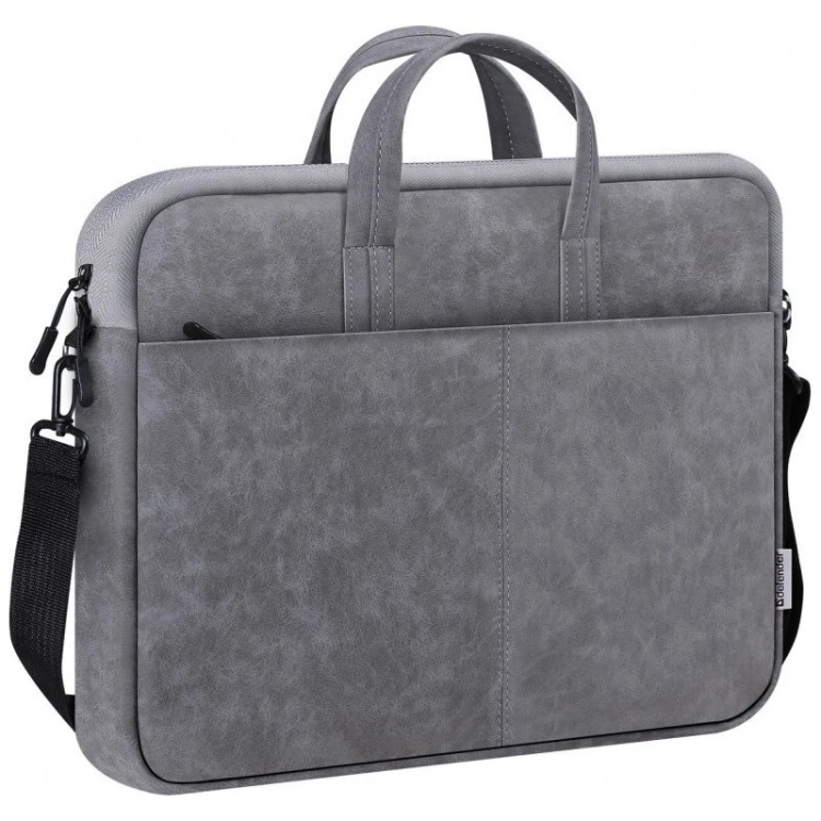 Defender Torba SOLID LEATHER 15,6 cala Szara