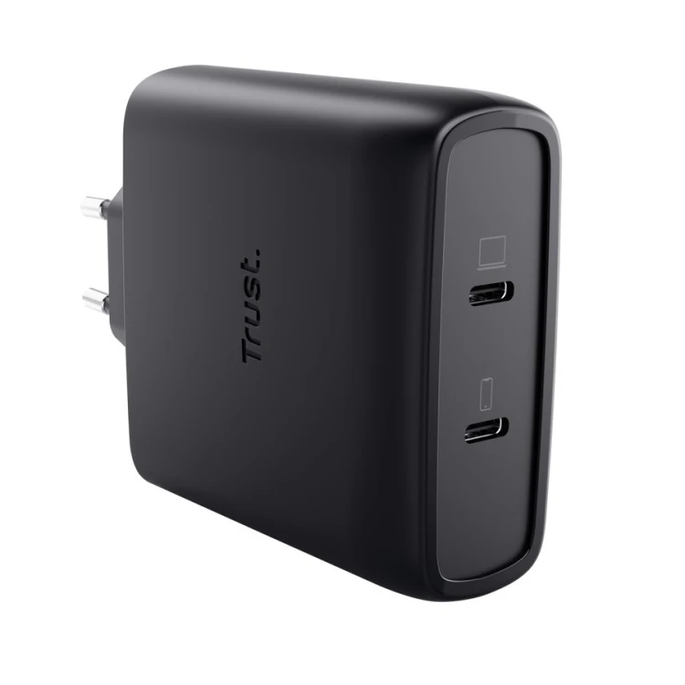 Trust Ładowarka MAXO GaN 100W 2x USB-C czarna