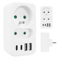 Maclean Rozdzielacz na 2 gniazda MCE249 F/W  2x USB-A 2x USB-C