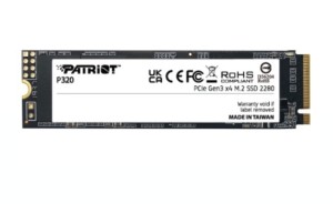 Patriot Dysk SSD 256GB P320 PCIe M.2 Gen3 x4 NVMe 2200/1200MB/s