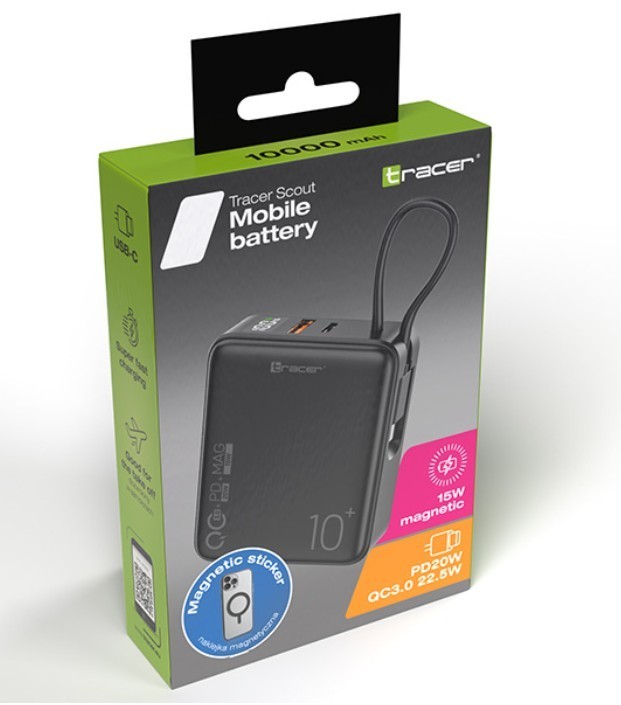 Tracer Powerbank Scout 1000mAh MAG+PD+QC