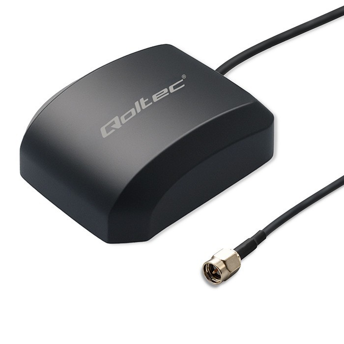 Qoltec Mobilna Antena GPS GLONASS z podstawą magnetyczną | dookólna |   28dBi | 50W | SMA