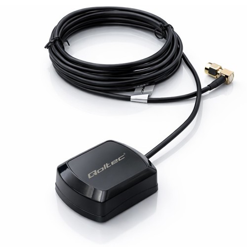 Qoltec Mobilna Antena GPS GLONASS z podstawą magnetyczną | dookólna |   28dBi | 50W | SMA RA