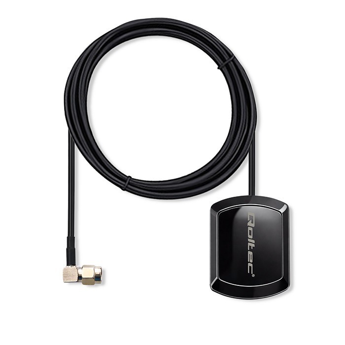 Qoltec Mobilna Antena GPS GLONASS z podstawą magnetyczną | dookólna |   28dBi | 50W | SMA RA