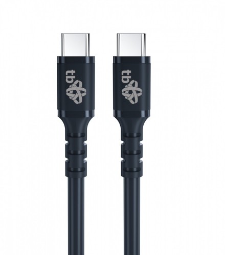 TB Kabel USB C - USB C 50cm silikon czarny 2.0