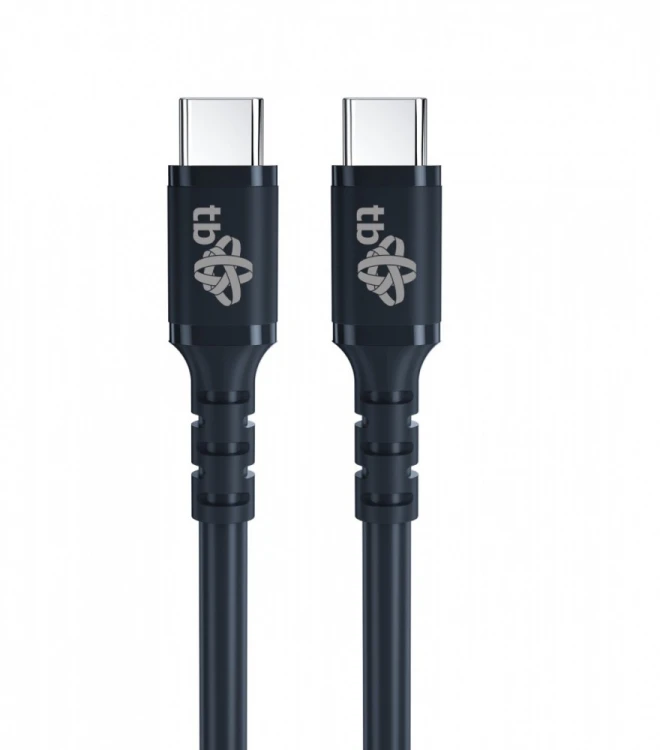 TB Kabel USB C - USB C 50cm silikon czarny 2.0