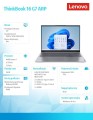 Lenovo Laptop ThinkBook 16 G7 21MW0077PB W11Pro 7735HS/16GB/1TB/AMD Radeon/16.0 WQXGA/Arctic Grey/1YR CI + 3YRS OS + CO2 Offset