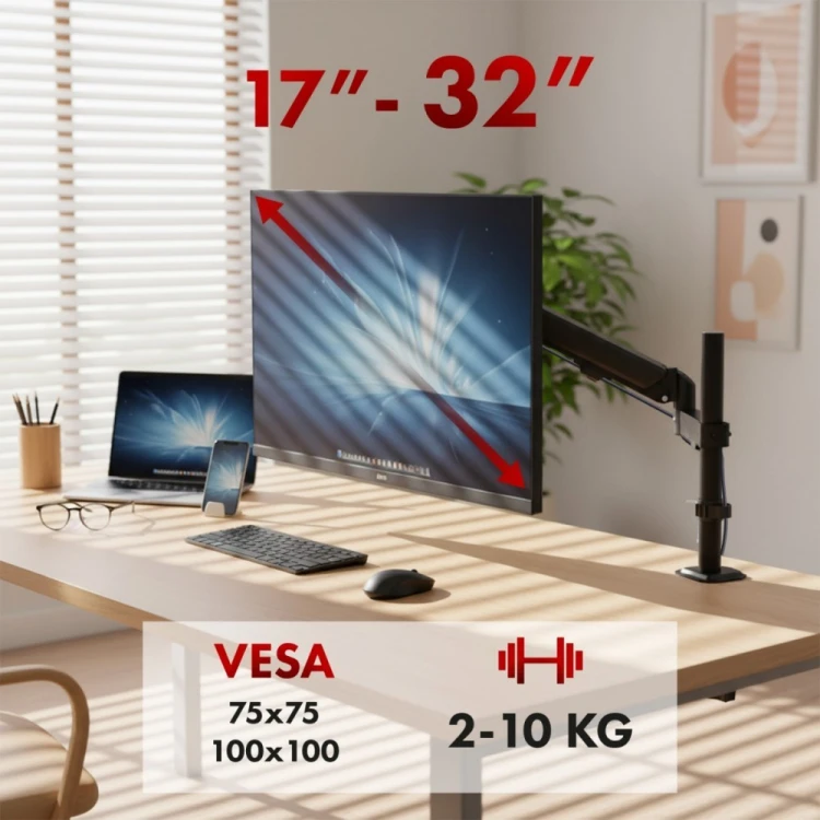 Maclean Uchwyt na monitor MC-135 17-32 cali 2-10 kg