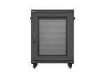 Lanberg Szafa instalacyjna rack stojąca 19 cali 15U 600x600 drzwi perforowane czarna (Flat pack)