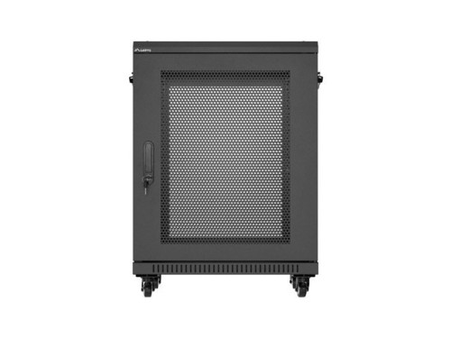Lanberg Szafa instalacyjna rack stojąca 19 cali 15U 600x600 drzwi perforowane czarna (Flat pack)