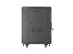 Lanberg Szafa instalacyjna rack stojąca 19 cali 15U 600x600 drzwi perforowane czarna (Flat pack)