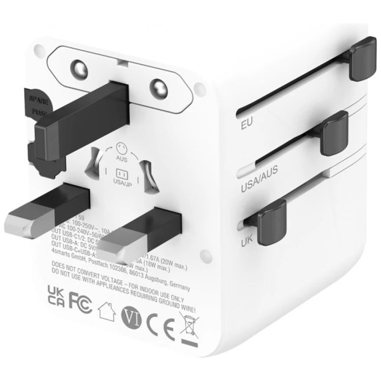 4smarts Adapter podróżny 20W GaN Nomad 2xUSB-C + 1xUSB-A