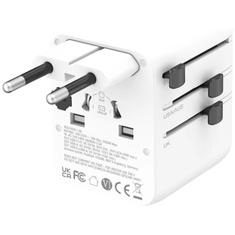 4smarts Adapter podróżny 20W GaN Nomad 2xUSB-C + 1xUSB-A