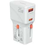 4smarts Ładowarka podróżna World Travel 25W USB-C + USB-A Biała
