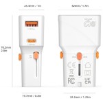 4smarts Ładowarka podróżna World Travel 25W USB-C + USB-A Biała