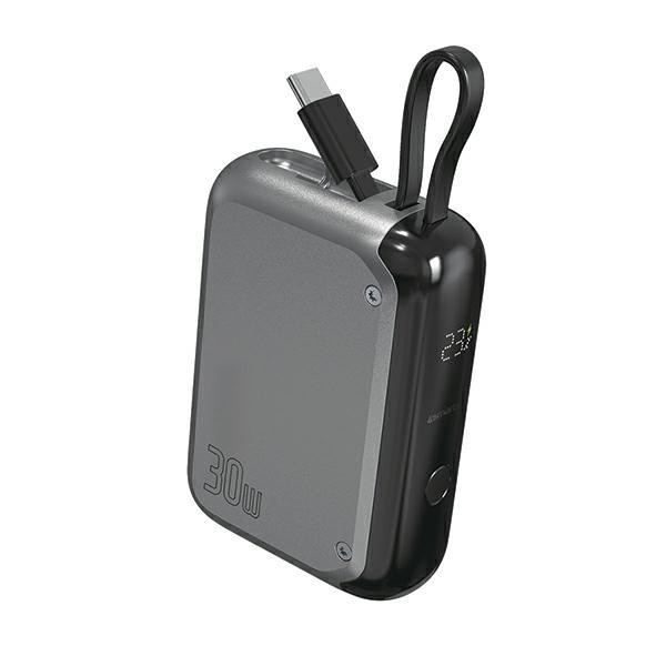 4smarts Powerbank Pocket 30W 10000mAh wbudowany kabel USB-C 15cm