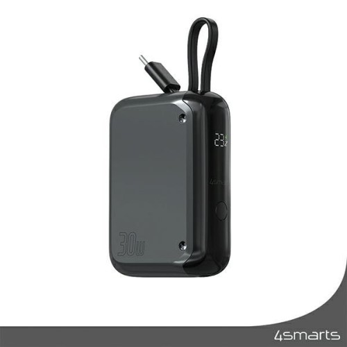 4smarts Powerbank Pocket 30W 10000mAh wbudowany kabel USB-C 15cm