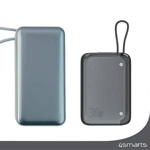 4smarts Powerbank Pocket 30W 10000mAh wbudowany kabel USB-C 15cm